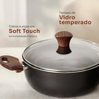 Conjunto de Panelas MTA Ceramic 5 Peças com Revestimento Cerâmico
