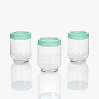 Kit Porta Condimentos Gire Trave 380ml 3 Peças Verde Agua