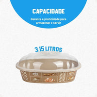 Porta-Pão em Plástico Oval