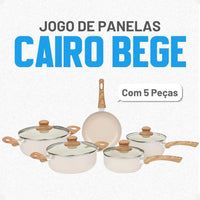 Conjunto de Panelas Cairo Hauskraft 5 Peças em Cerâmica Antiaderente