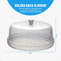 Kit Glamour Jarra 2L + Queijeira + Mantegueira + Boleira Baixa