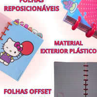 Caderno de Anotações com Divisória 21x16cm 100fls Hello Kitty