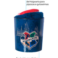 Conjunto Balde de Cinema com Manta Hogwarts