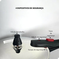Panela de Pressão Brinox 6 L em Aço Inoxidável para Indução com 4 Travas de Segurança