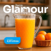 Jarra Glamour em Acrílico Cristal com Tampa – 2 L
