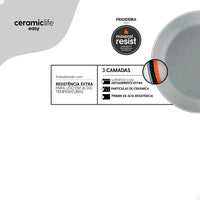 Conjunto de Panelas Brinox Ceramic Life Antiaderente – Cinza