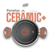 Conjunto de Panelas MTA Ceramic 5 Peças com Revestimento Cerâmico