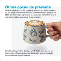 Caneca Moma Cerâmica 500ml Stitch