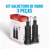 Galheteiro Nero em Vidro Hauskraft – 3 Peças 300 ml