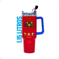 Canecão Térmico Tumbler Super Mario com Pingente – 1,15 L