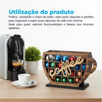 Suporte para Cápsulas em Formato de Xícara em MDF