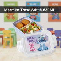 Marmita Hermética Stitch Ohana com Trava – 630 ml