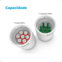 Barril Cooler Banco Verde com Tampa Marrom