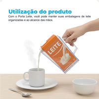 Porta-Caixa de Leite em Acrílico com Alça