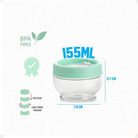 Kit Porta Condimentos Gire Trave 155ml 3 Perças Verde Agua