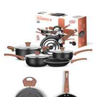 Conjunto de Panelas MTA Ceramic 5 Peças com Revestimento Cerâmico