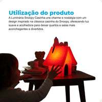 Luminária Casinha Snoopy Vermelha