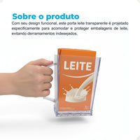 Porta-Caixa de Leite em Acrílico com Alça