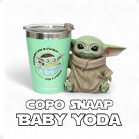Copo de Viagem Snap com Tampa Baby Yoda – 300 ml