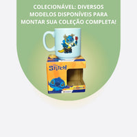Caneca Mini Tina Cerâmica 100ml Stitch Fera