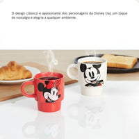 Conjunto com 2 Canecas Empilháveis Mickey e Minnie Mouse – 180 ml