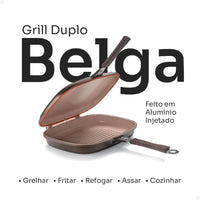 Grill Duplo Belga MTA com Revestimento Ceramic Antiaderente
