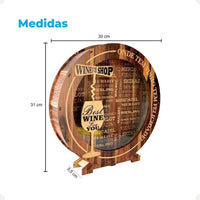 Porta-Rolhas Redondo em MDF