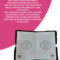 Caderno de Pelúcia com Cadeado A5 80fls Kuromi