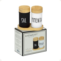 Saleiro e Pimenteiro Doha em Vidro – 3 Peças 90 ml