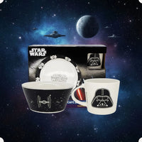 Conjunto Breakfast Star Wars em Cerâmica com Caneca, Bowl e Prato