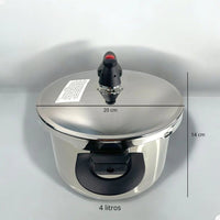 Panela de Pressão Brinox Ultra Inox para Indução, Gás e Elétrico