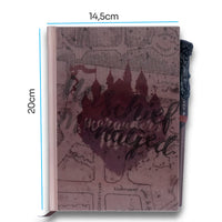 Caderno de Anotações Mapa do Maroto Harry Potter com Caneta Varinha – 21 x 14 cm