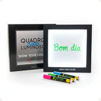Luminária Quadro Lousa Neon com 3 Canetas