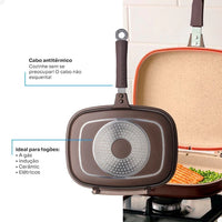 Grill Duplo Belga MTA com Revestimento Ceramic Antiaderente