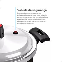 Panela de Pressão Panelux 4,5 L Antiaderente por Dentro e por Fora – Preta