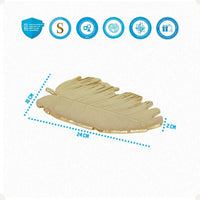 Kit Centro de Mesa Redondo 30cm + Folha Curva 24,5cm Zein Dourado