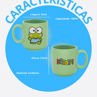 Caneca Mini Tina Cerâmica 100ml Keroppi
