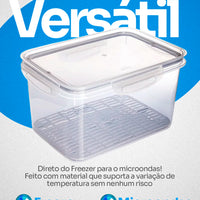 Pote Hermético Trava Mais com Escorredor – 4 L