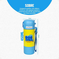 Garrafa Térmica Capsule com Canudo e Alça Bob Esponja – 450 ml