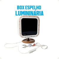 Box Espelho com Luminária Natural Decorfun