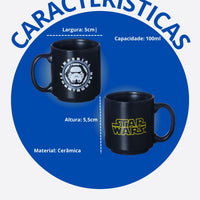 Caneca Mini Tina Cerâmica 100ml Stormtrooper