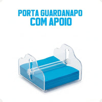 Porta-Guardanapo em Acrílico com Apoio Cristal