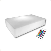 Base Retangular LED RGB sem Fio – 34 x 21 x 7 cm