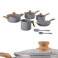 Conjunto de Panelas Easy Gris Ceramic Life 7 Peças Antiaderente – Cinza