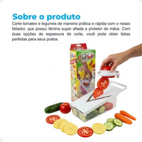 Fatiador de Legumes com Recipiente Coletor