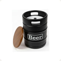 Barril Cooler Banco Preto com Tampa Marrom