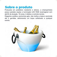 Champanheira LED RGB sem Fio – Tamanho M