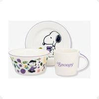 Conjunto Breakfast Snoopy em Cerâmica com Caneca, Bowl e Prato