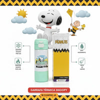Garrafa Térmica Capsule com Canudo e Alça Snoopy – 450 ml