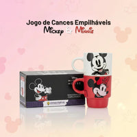 Conjunto com 2 Canecas Empilháveis Mickey e Minnie Mouse – 180 ml
